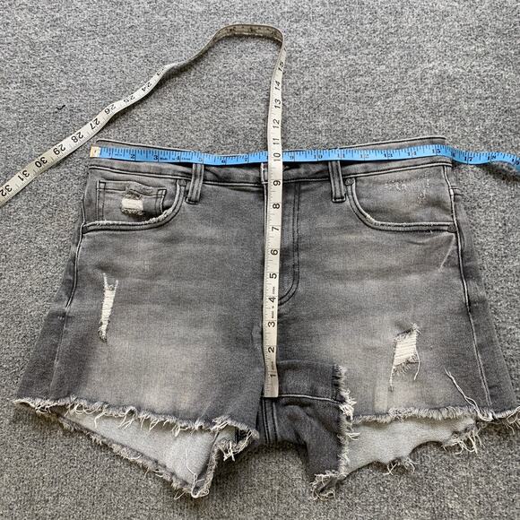 Kut From The Kloth Shorts Womens 6 Gray Denim Jane High Rise Distressed Cutoff - Picture 3 of 10